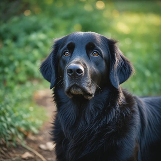 Le charme unique du golden retriever noir