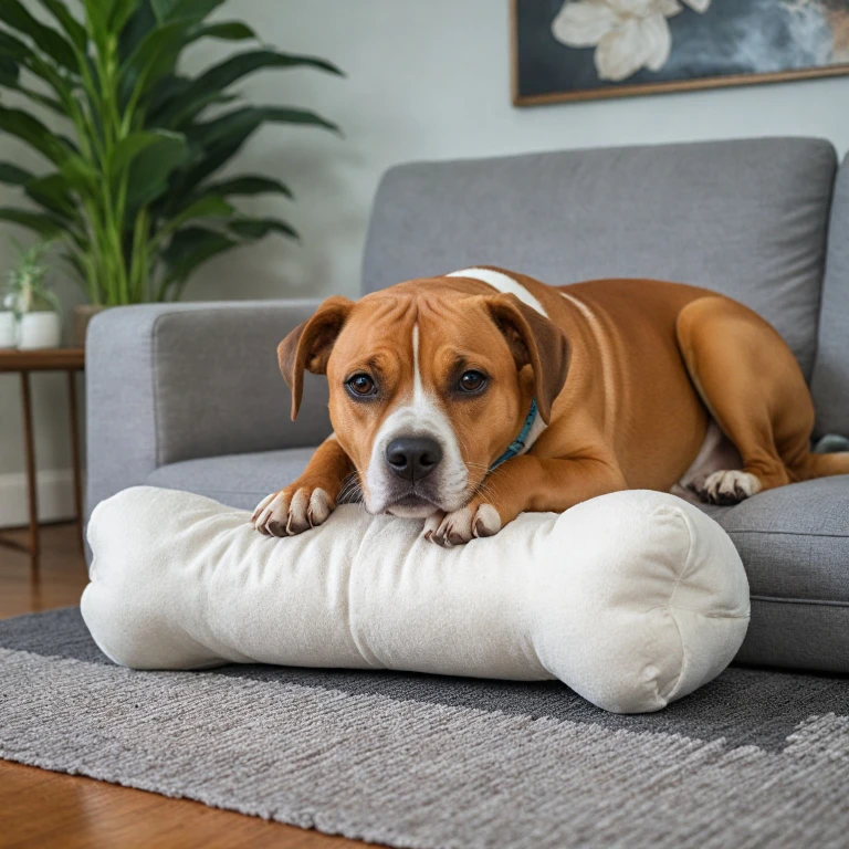 Un oreiller en forme d'os pour votre chien : confort et style