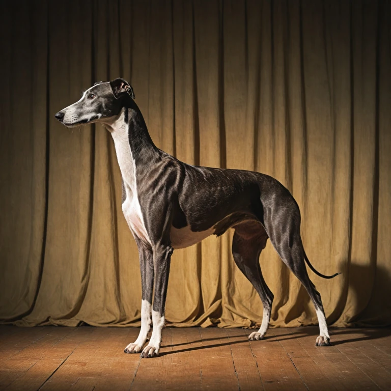 Levé de rideau sur le lévrier greyhound